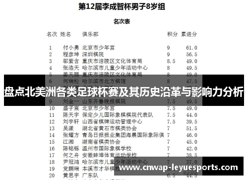 盘点北美洲各类足球杯赛及其历史沿革与影响力分析 盘点北美洲各类足球杯赛及其历史沿革与影响力分析